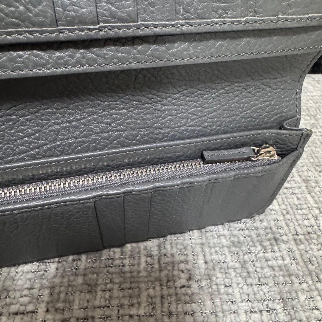 GUCCI グッチ　ダブルG ロングウォレット 長財布グレー　795331