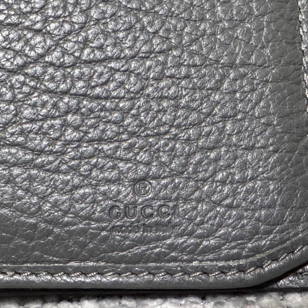 GUCCI グッチ　ダブルG ロングウォレット 長財布グレー　795331