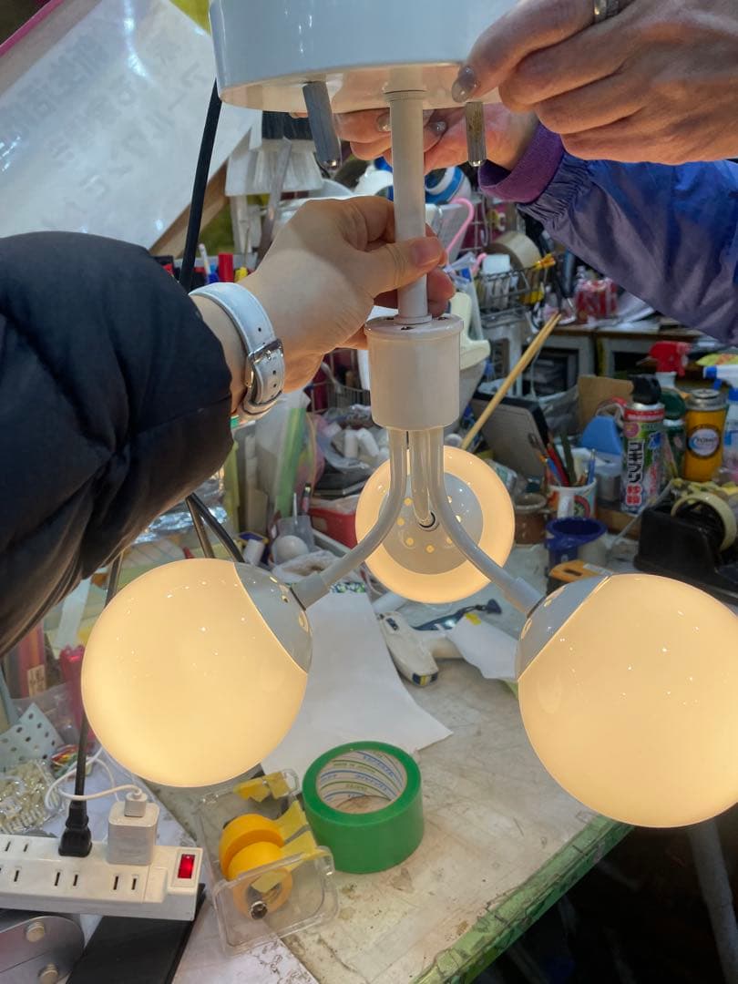 ビンテージ- US MODERN LIGHT シーリングライト 3球 ホワイト