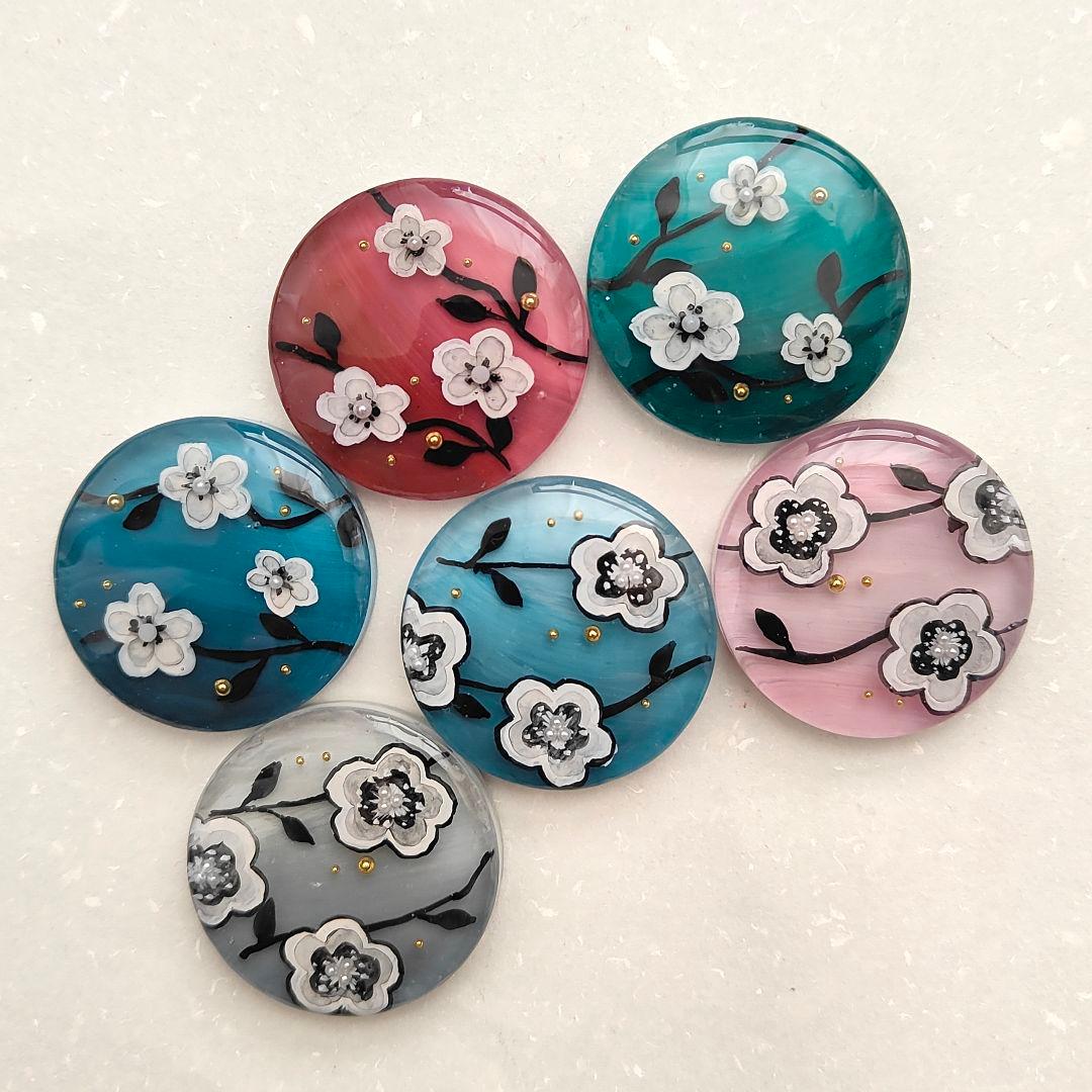 【906】ハンドメイド　レジン　ヘアゴム　ポニーフック