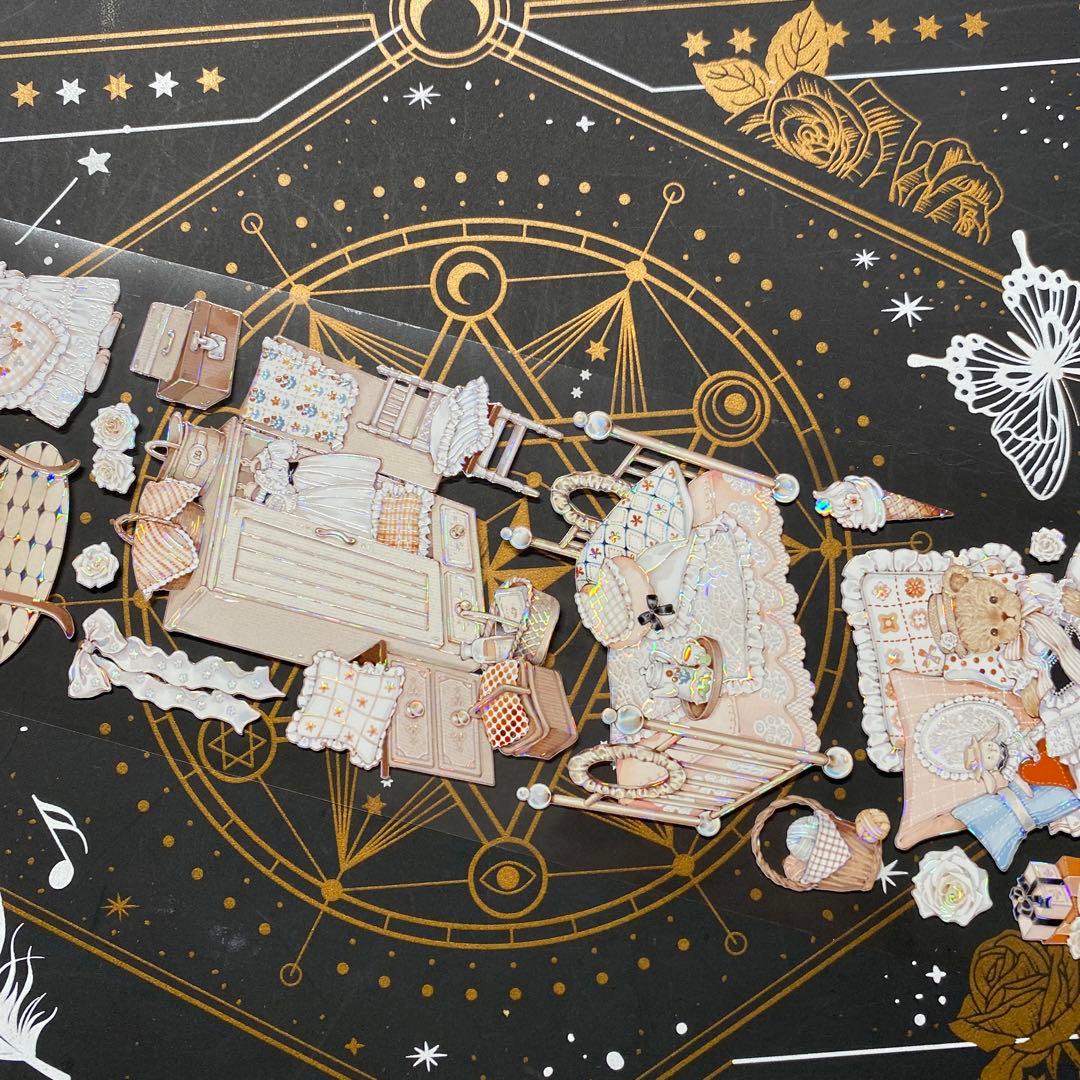 【9257】海外　中古巻　貝殻光マスキングテープ　熊　裁縫　装飾系　残量多め