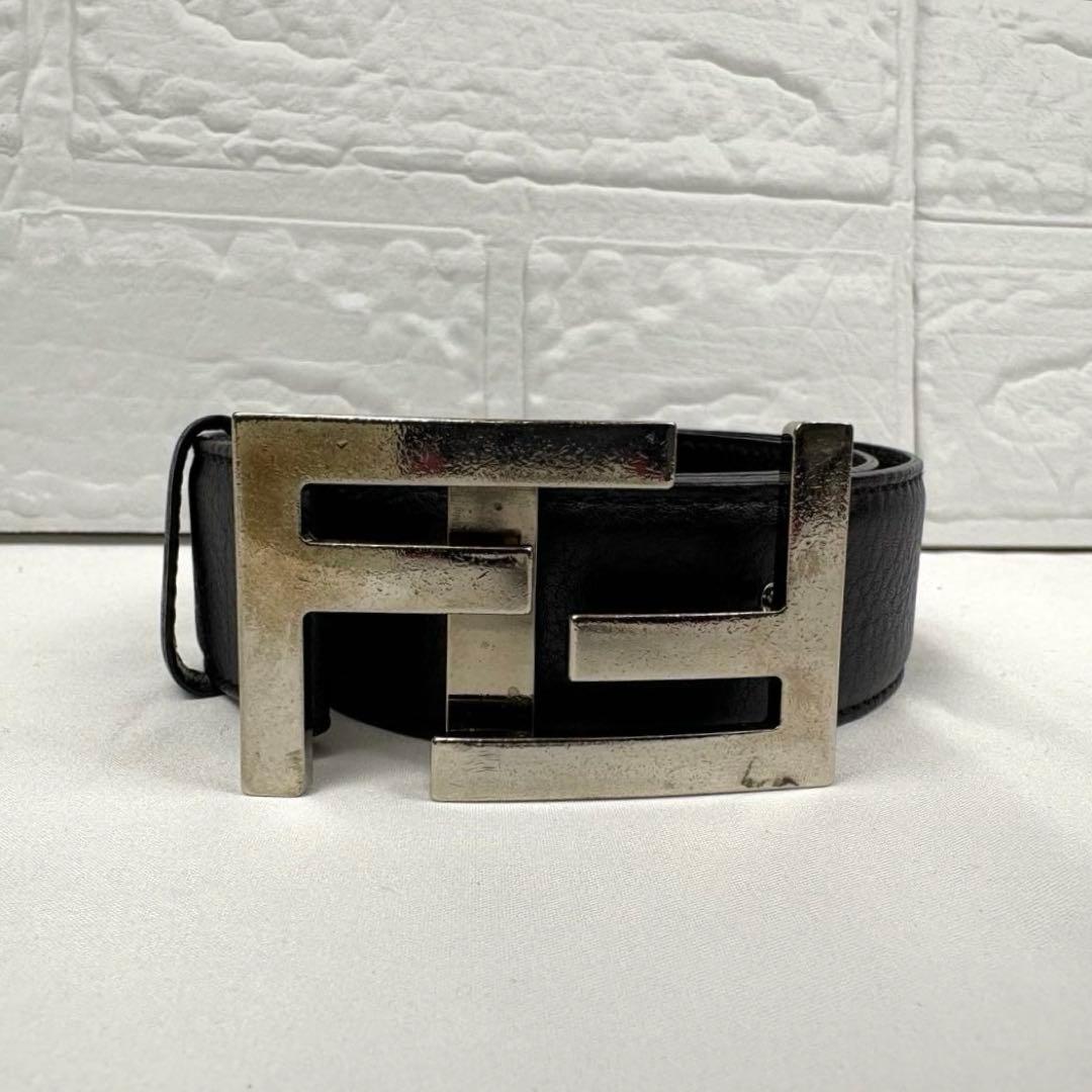 FENDI フェンディ ベルト ズッカ シルバー ブラック ユニセックス