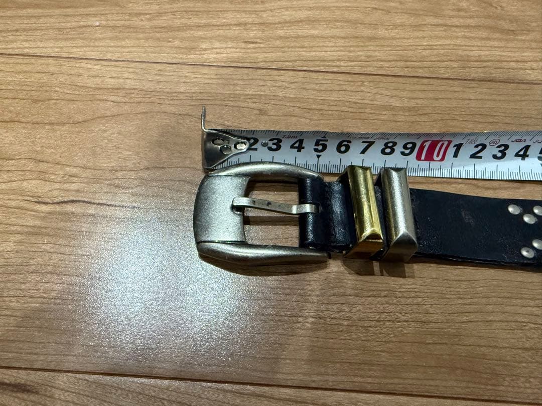 ヴェルサーチ VERSACE ゴールド　銀　メデューサ スタッズ レザー ベルト