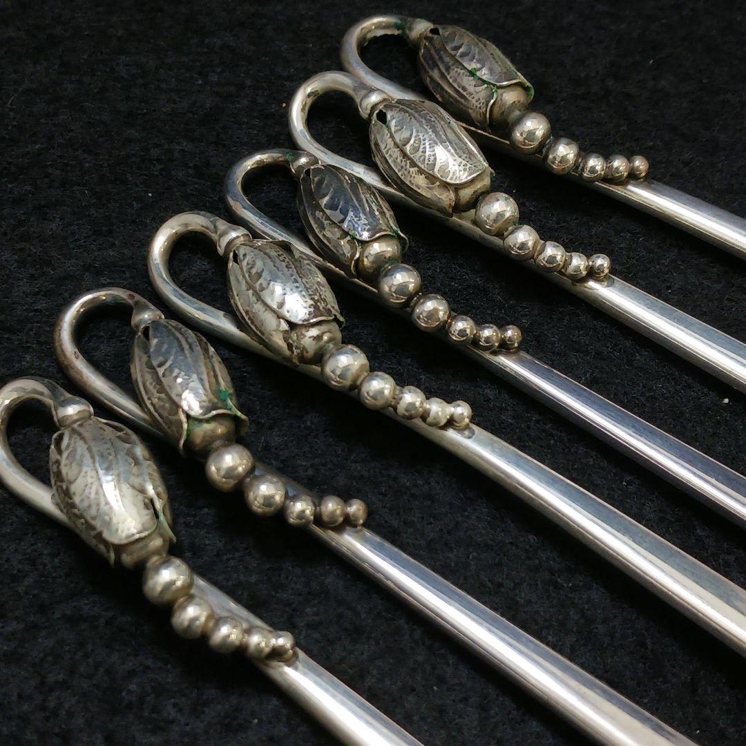 Y2129 ジョージジェンセン ブロッサム 925 オイスターフォーク6本　ma