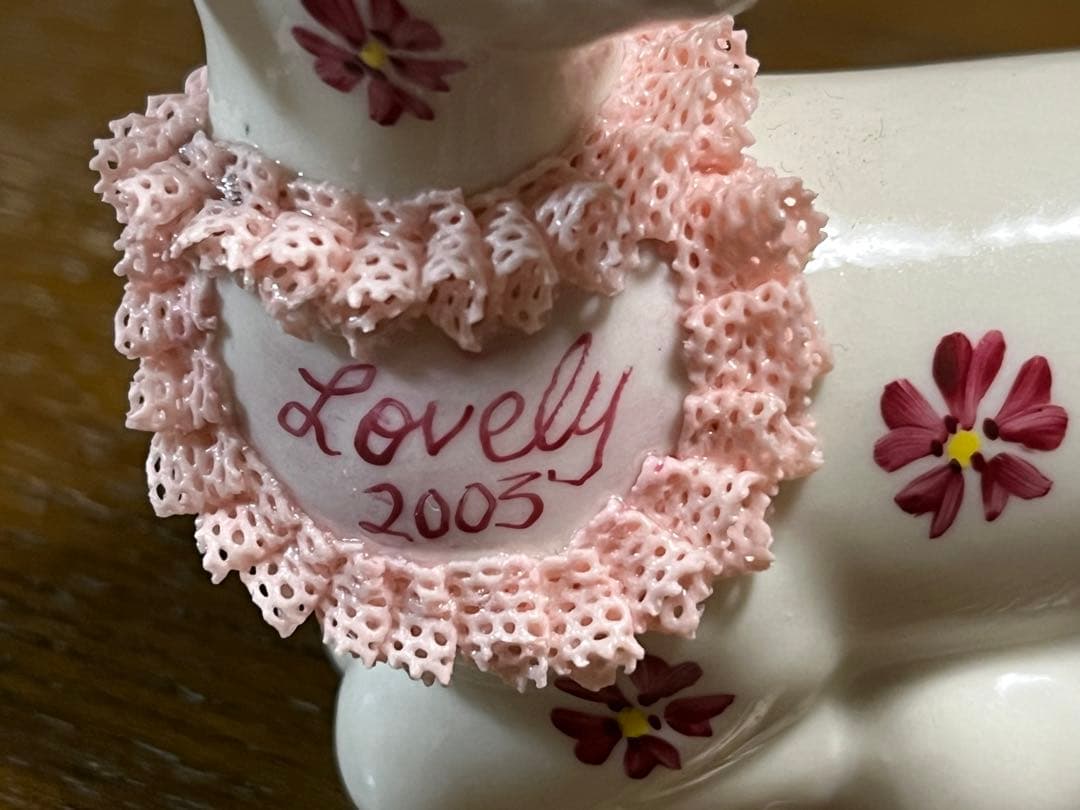 アイリッシュドレスデンの干支　アンティーク　2003年　羊の置物