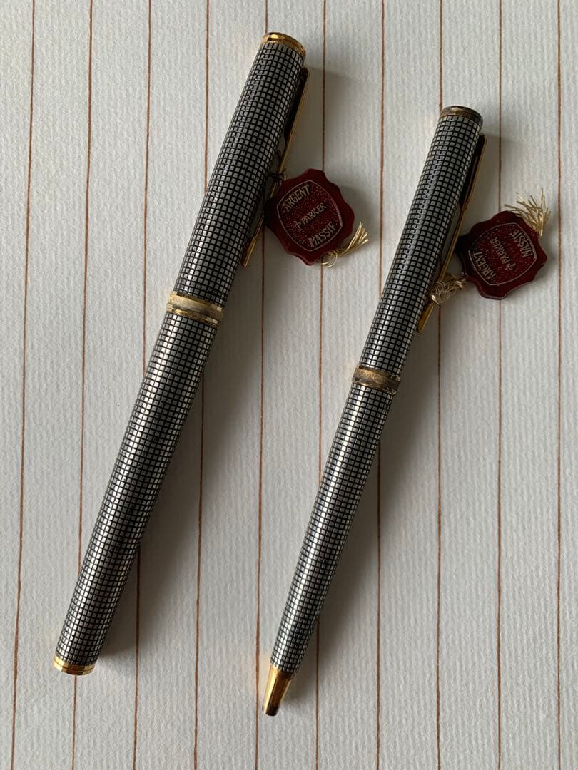 希少パーカーThe Book Premier シルバー 万年筆＆ボールペンセット