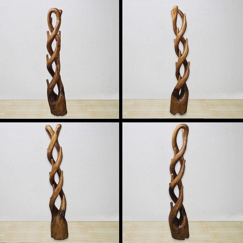 ダブル ウッドコートハンガー コートラック ハンガーラック HP-02MO-04