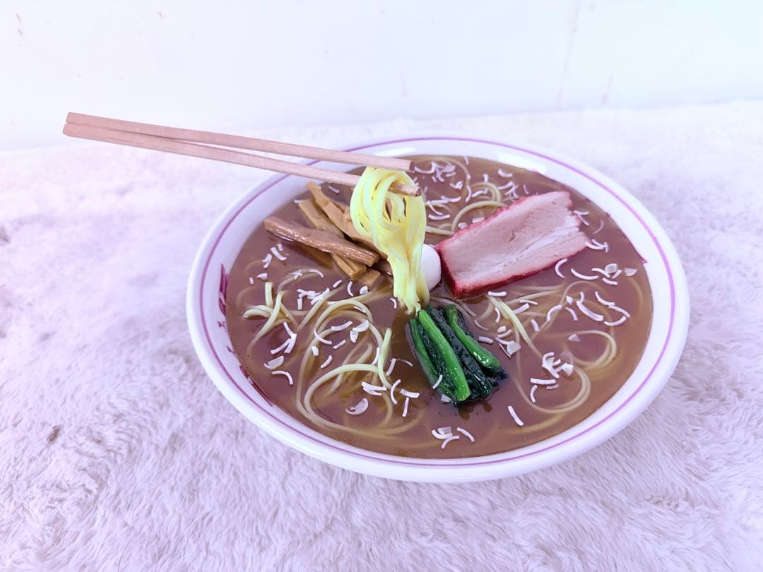 昭和レトロ 食品サンプル 中華そば 日本製 職人手作り リアル模型