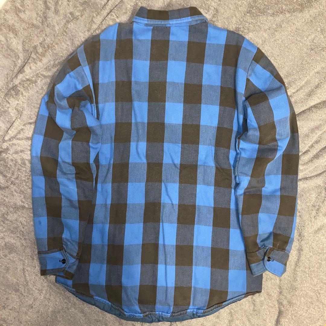 1970's〜80's usa製 Five Brother 青×黒 cpoシャツ