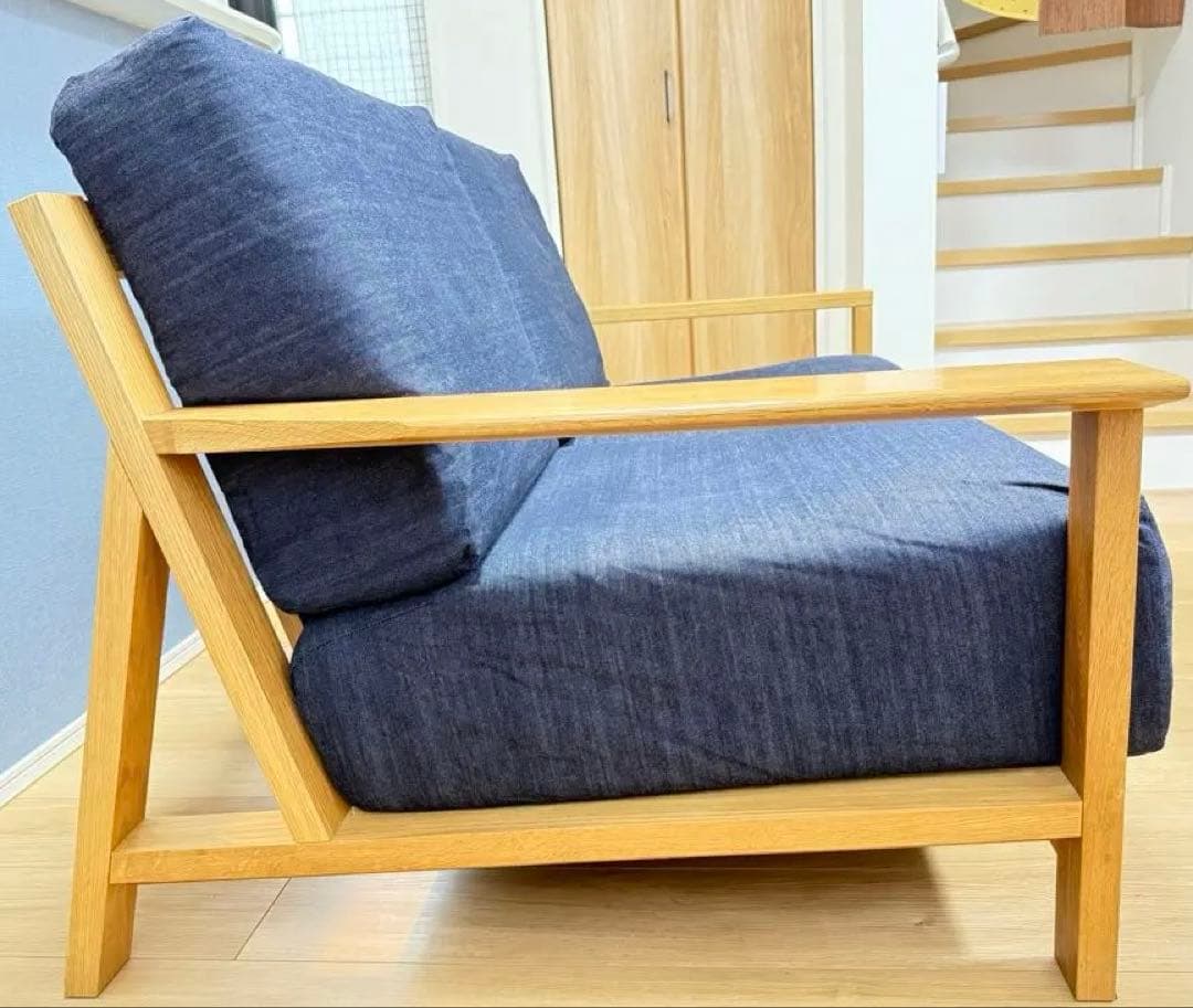 無印良品 ソファ本体木製フレーム ウレタンポケットコイル 2シーター