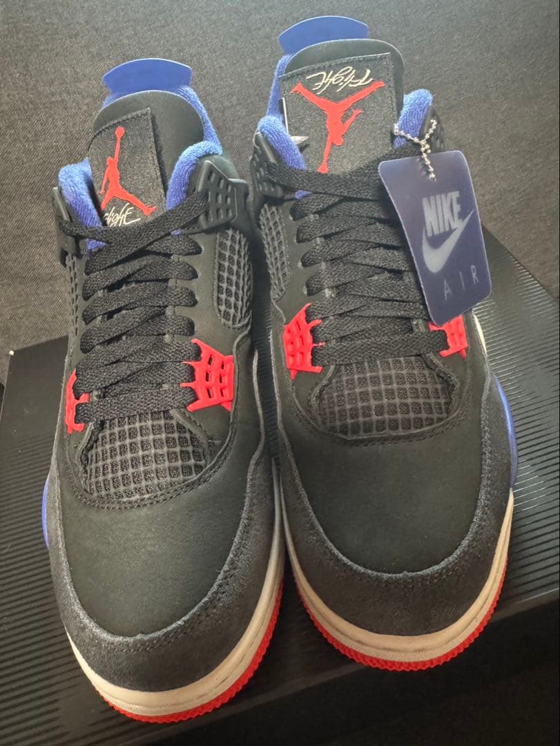 こ*る様 Nike Air Jordan 4 ブラック/レッド/ブルー