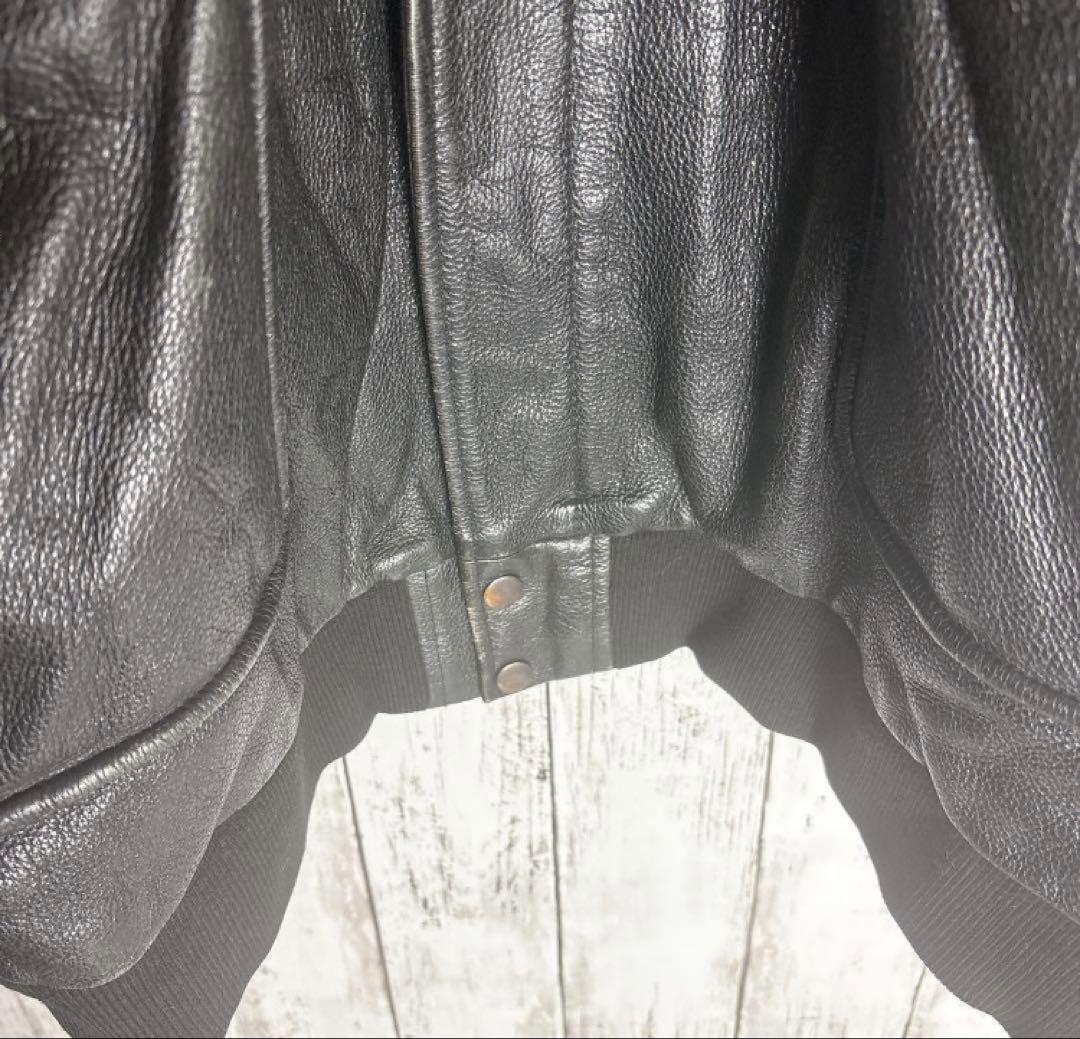 A-2 フライト ジャケット　リアルレザー（牛革）XXL ブラック