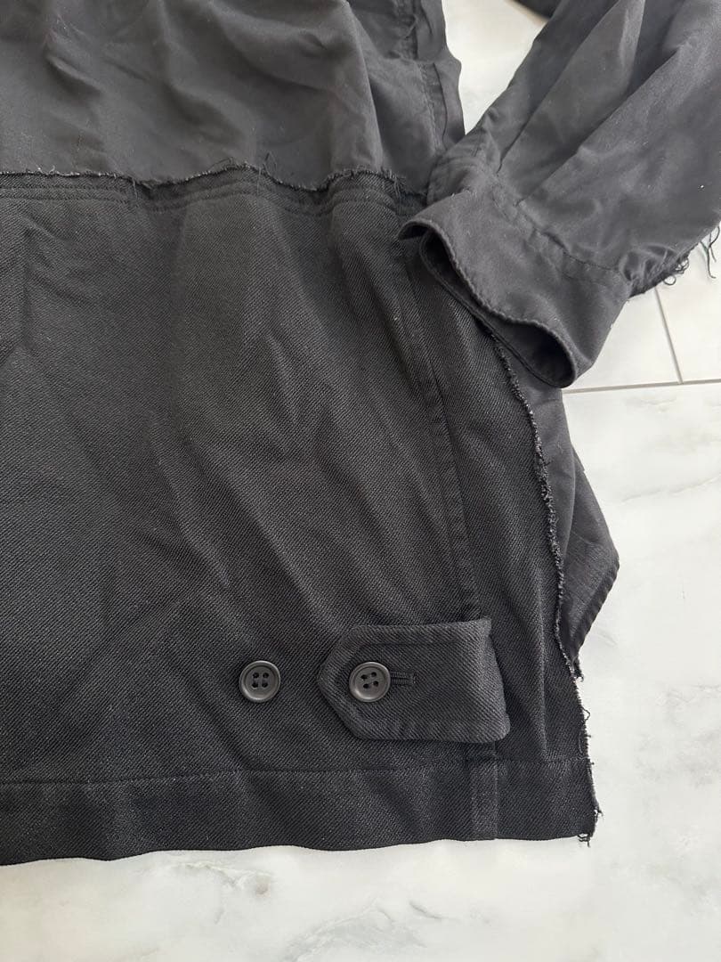 BLACKコムデギャルソン ポリ縮　コーチJKT シャツ　オムプリュス　cdg