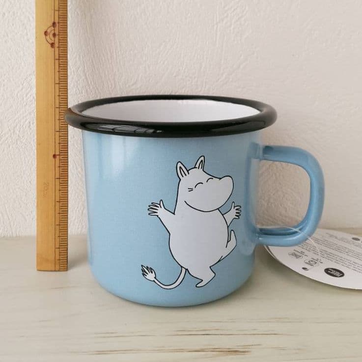 新品　ムーミン　fromフィンランド　ホーローマグ　レトロ　ムーミン　ブルー