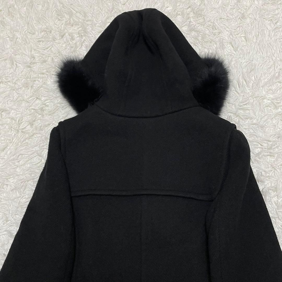 美品 スナイデル 10周年記念 ダッフルコート ファー ウール 黒 0 S相当
