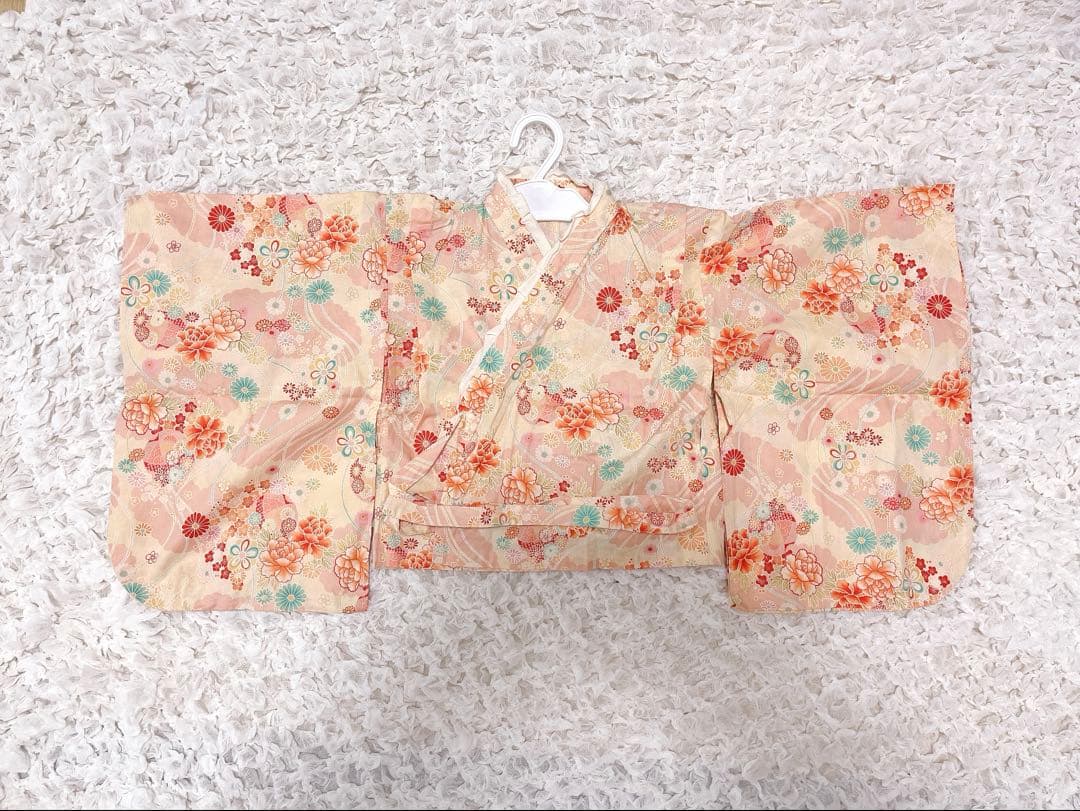 七五三 3歳 女の子 着物 被布エプロン セット 和柄 ハンドメイド セパレート