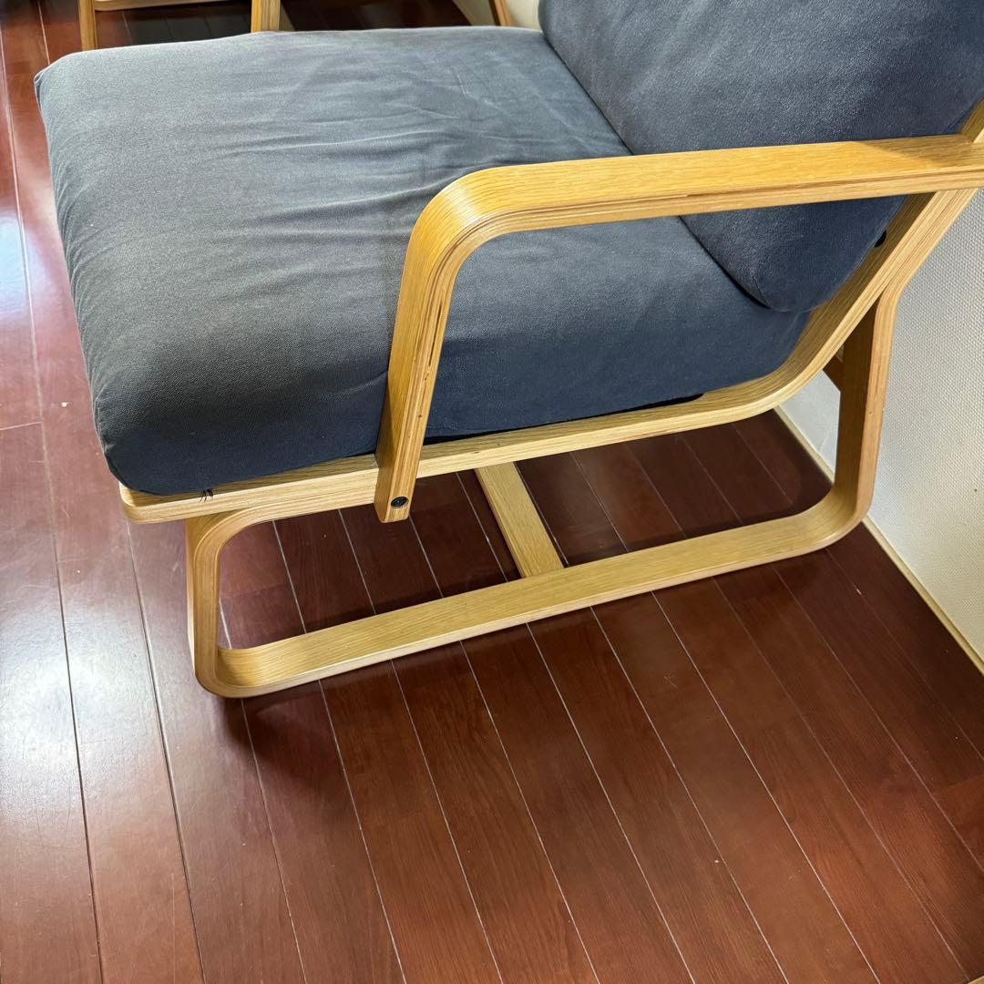 無印 良品 リビングでもダイニングでもつかえるソファチェア オーク