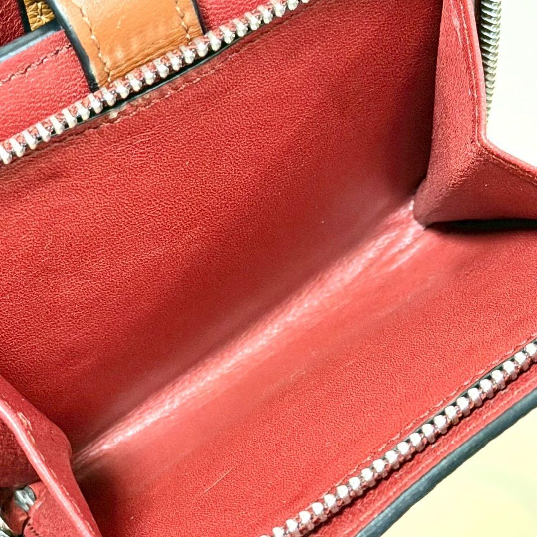 さねみんロエベ ソフトグレインカーフ コンパクト ジップ ウォレット 二つ