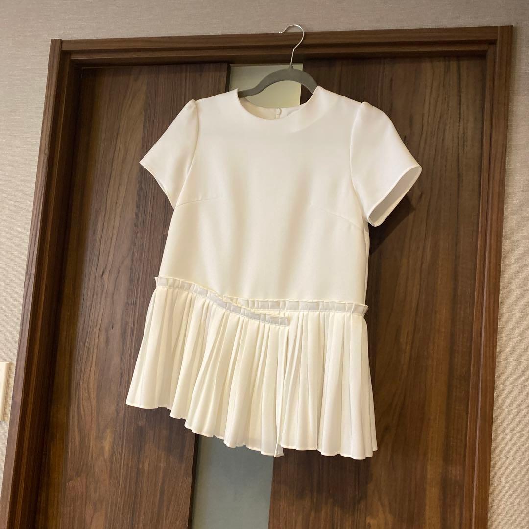 専用　BORDERS at BALCONY ツイルプリーツヘムブラウス　白　36