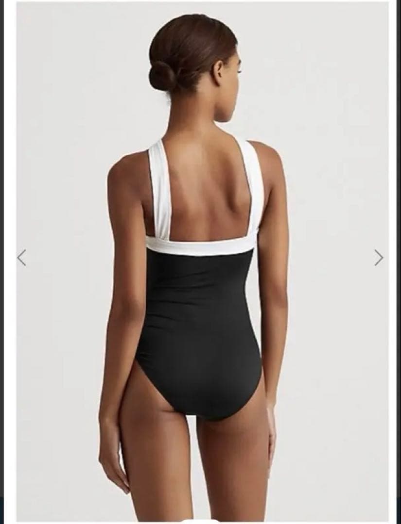 【新品タグ付】ラルフローレン ワンピース水着 黒と白