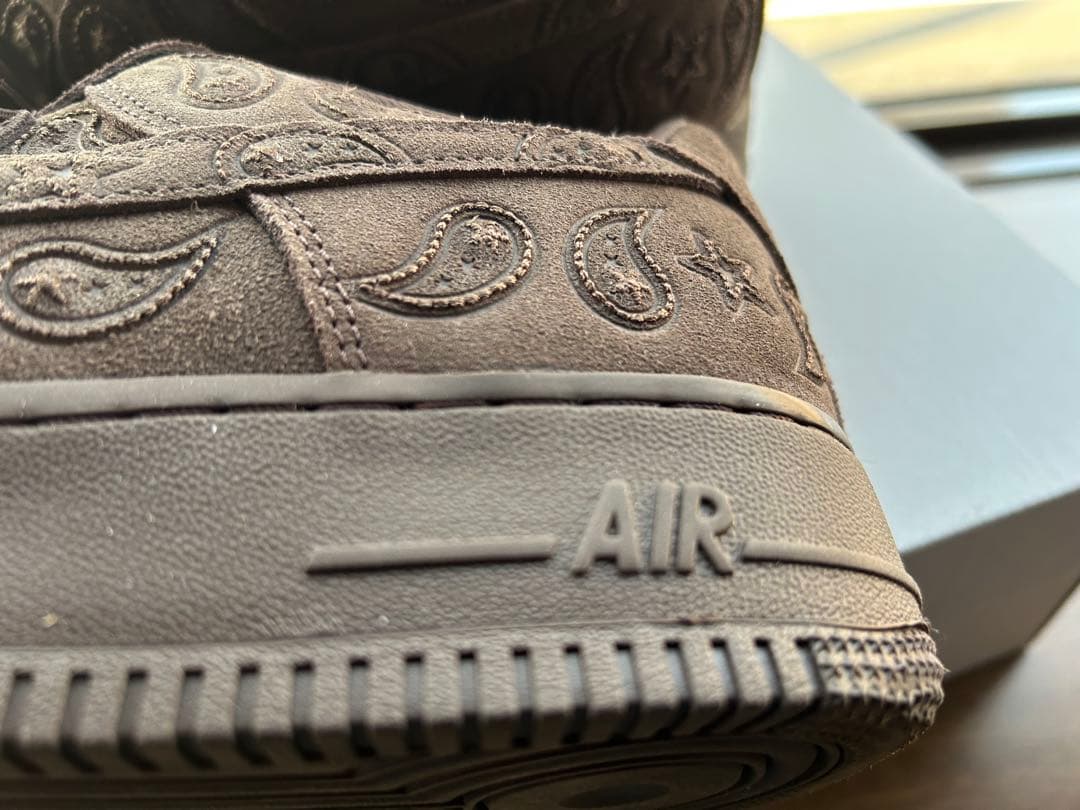 エアフォース1 バロックブラウン　ペイズリー刺繍スニーカー28cm 10インチ