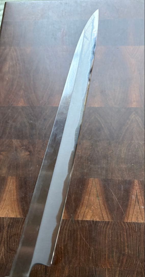 堺打刃物　柳刃　霞　270mm 9寸　包丁　白鋼　和包丁　八角朴柄