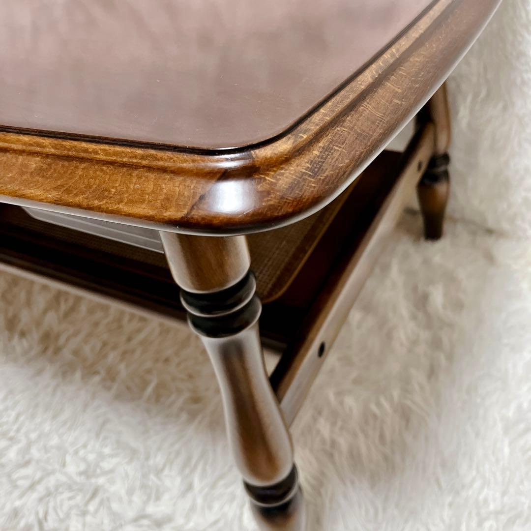 カリモク 家具 リビング ローテーブル コロニア ウォールナット ラタン張り