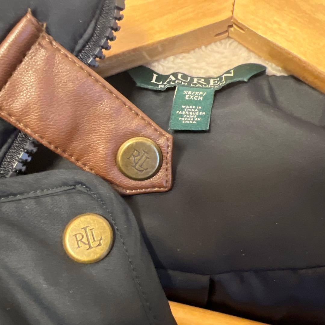 ラルフローレン　ウエストシェイプ紺ダウンコート　XS