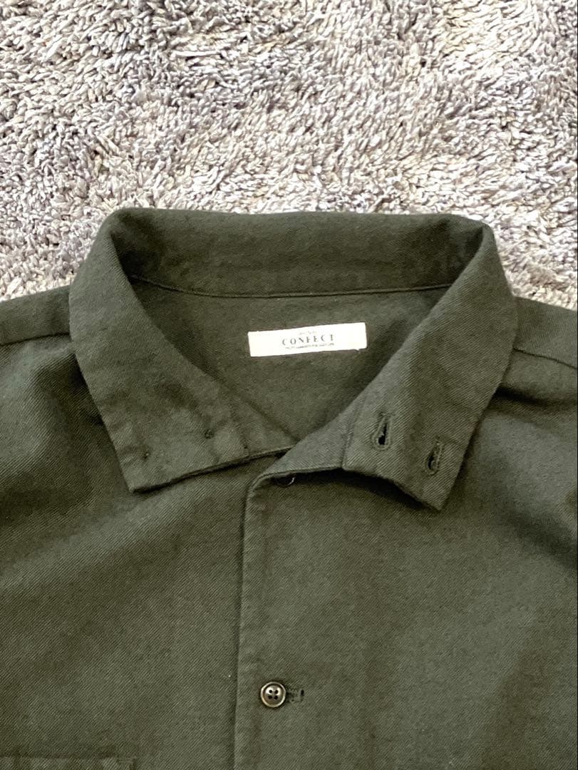 コンフェクト CONFECT コットン　ウール　ハイネック　長袖シャツ　コモリ