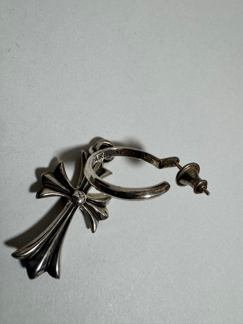 CHROME HEARTS クロムハーツ　タイニーCHクロス フープピアス