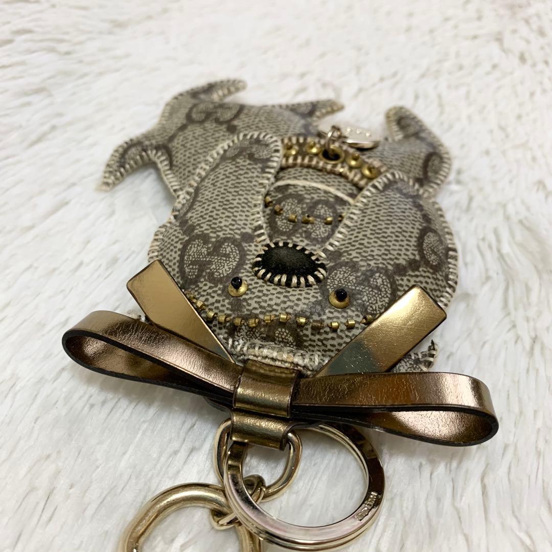 ✨希少極美品✨グッチ グッチョリ ブルドッグ 犬 チャーム キーホルダー