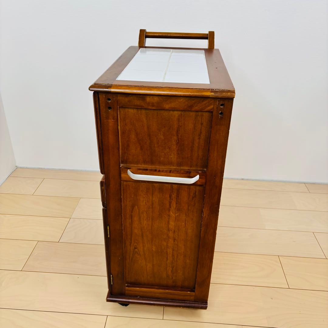 【希少】　Vintage ビンテージ キッチンワゴン　キャスター付き　送料込み