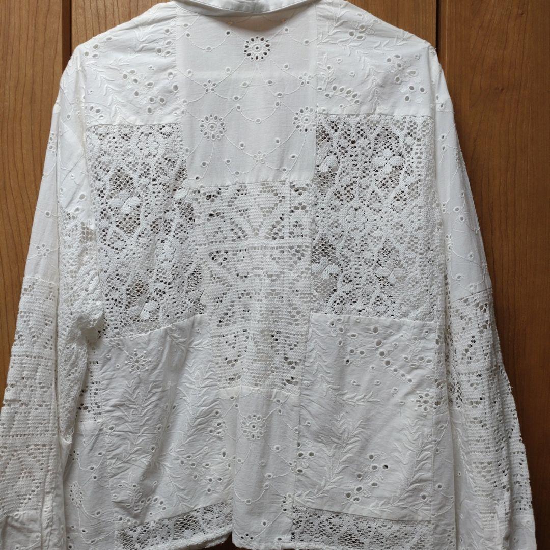 パッチワークレースショートシャツ