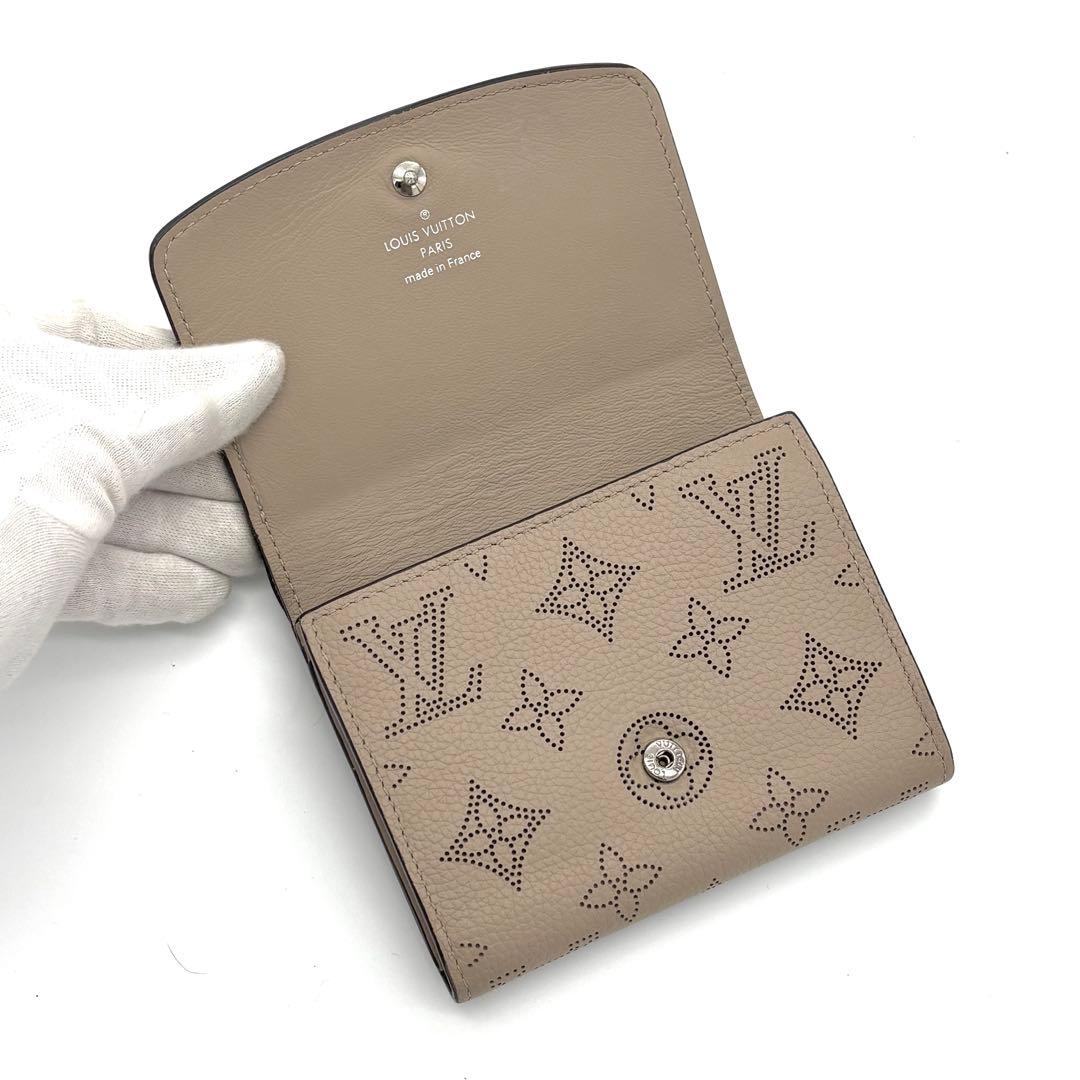 【新型IC】ルイヴィトン マヒナ イリス コンパクト 二つ折り財布 ガレ