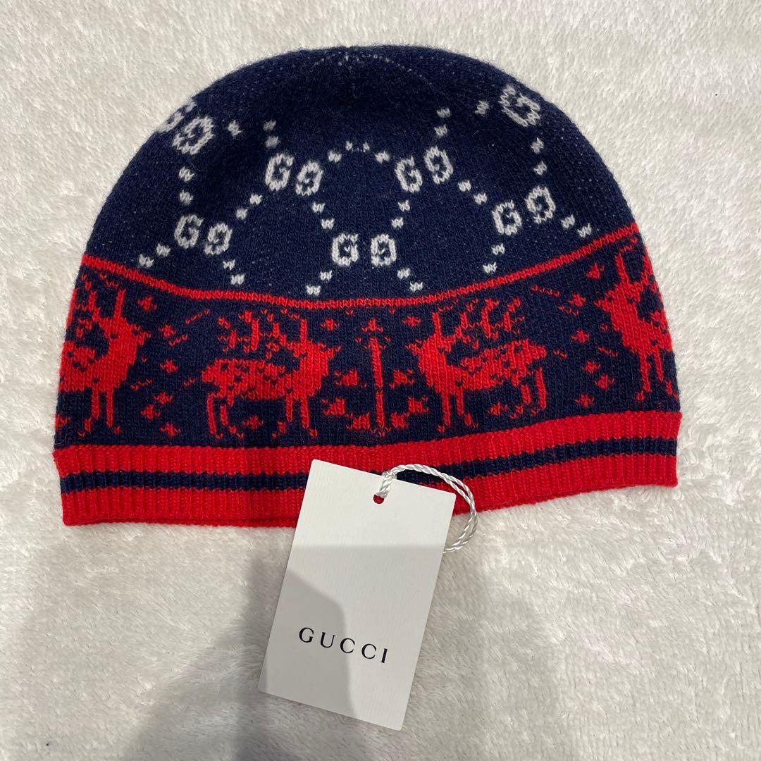 GUCCI 新品未使用　ニット帽　ブランケット　膝掛け