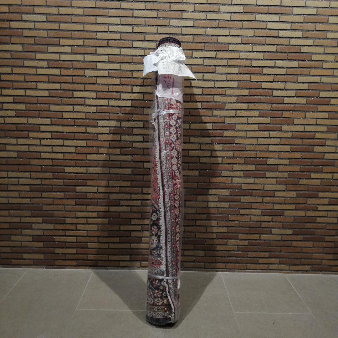 【1点物】高級ペルシャ手織絨毯クム産シルク100％ アンティーク　169×104