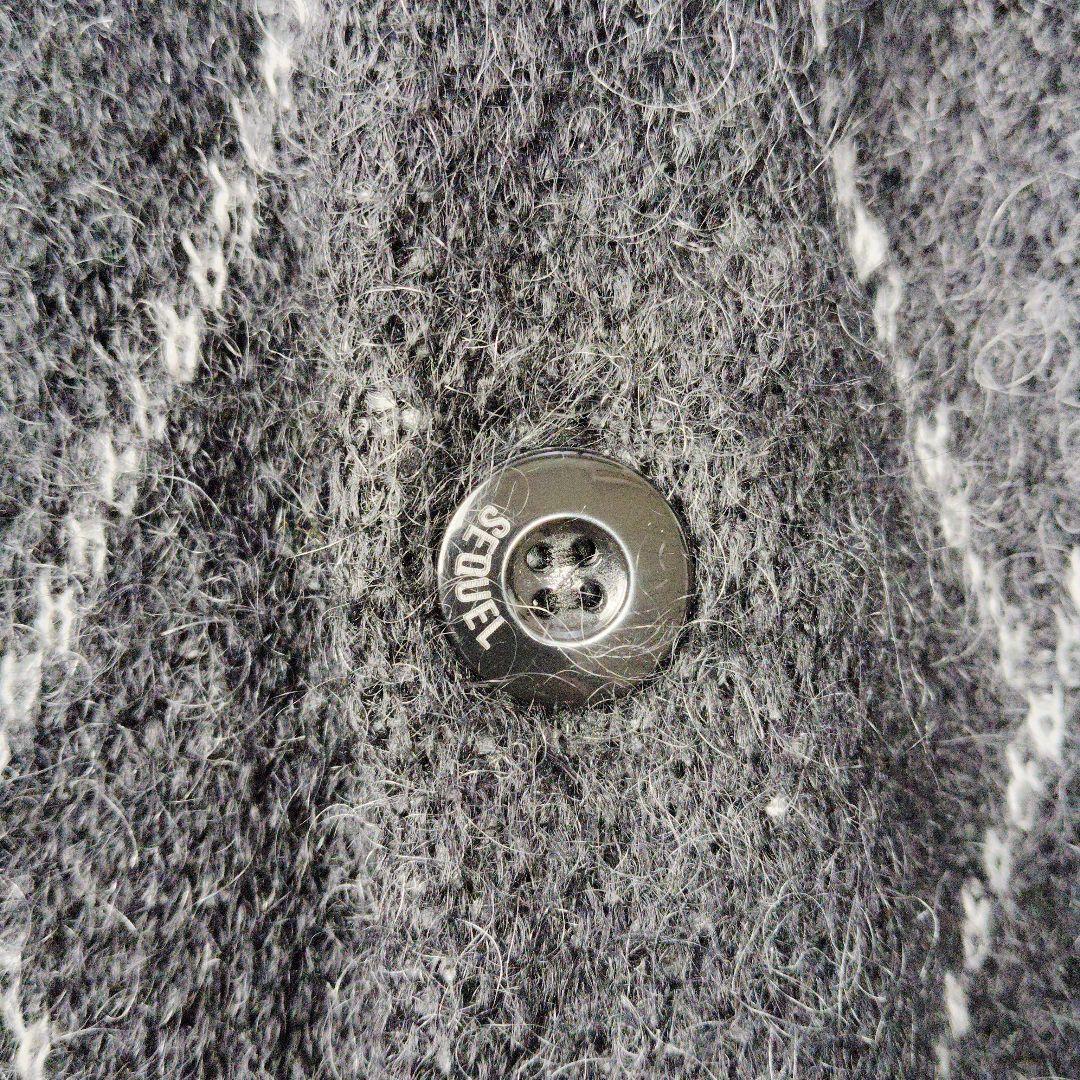 【超希少】シークエル　モヘヤデザインニットカーディガン　ロゴ刻印ボタン藤原ヒロシ