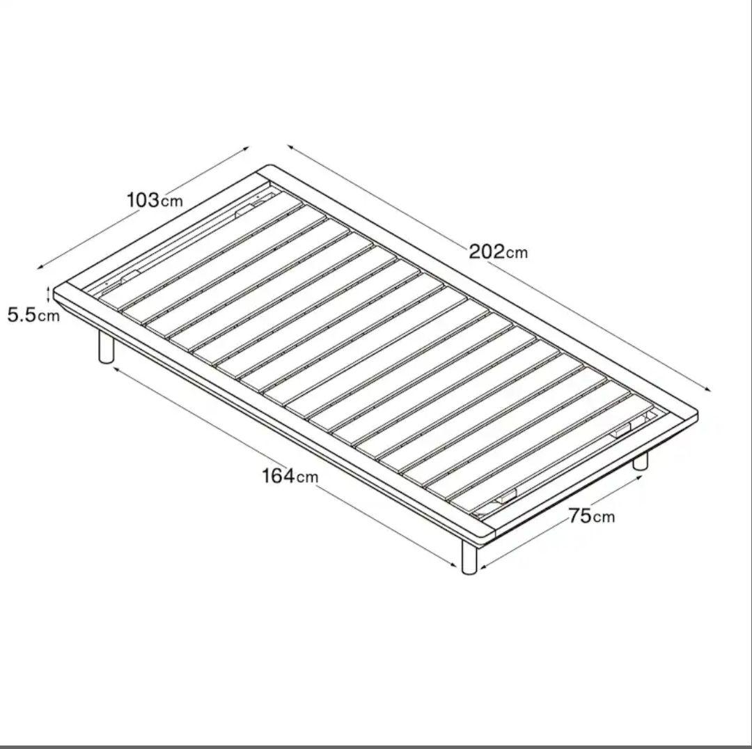 ⚠️9月1日発送　無印良品 ベッドフレーム（26cm脚＋ヘッドボード付）