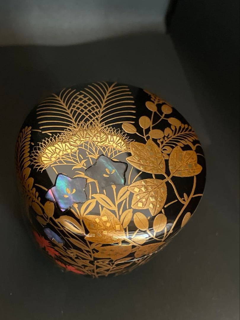 一后一兆　大棗　秋草蒔絵　共箱付