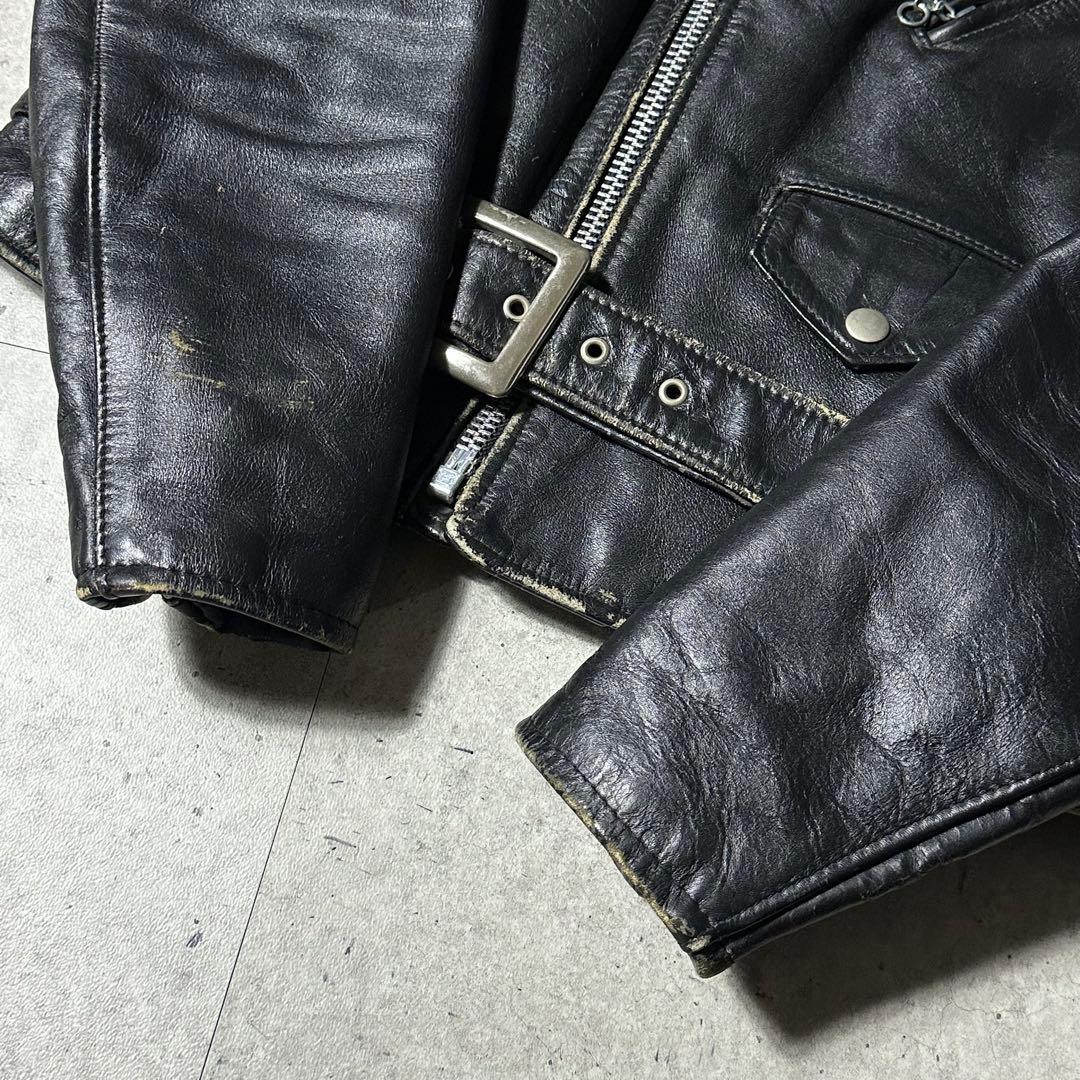 80~90s Schott 613 ワンスター 40 黒 ダブルライダース