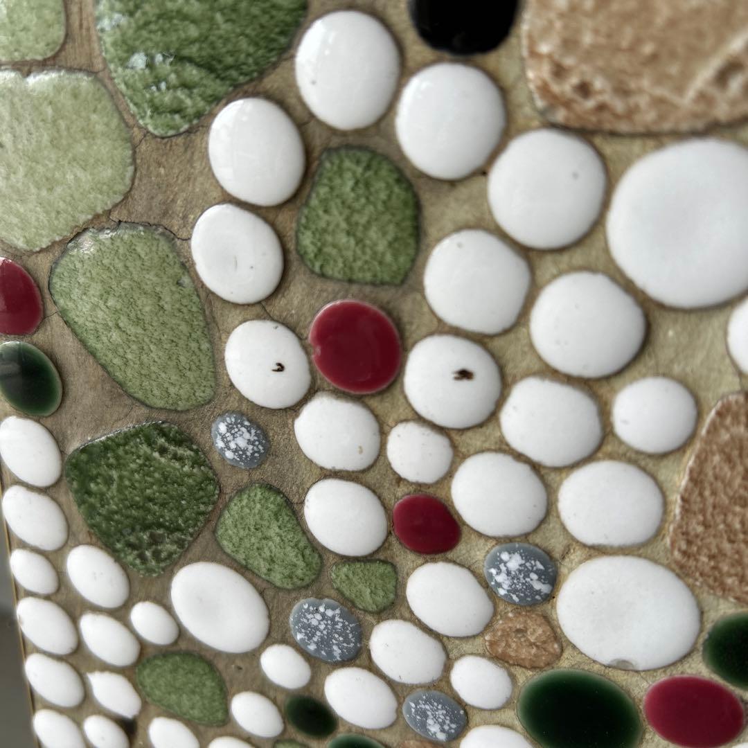 ストーブ台　薪ストーブ　タイル張り　古民家　昭和レトロ　b9