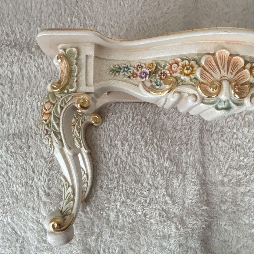 美品】北欧レトロ ロココ調 猫脚 センターテーブル ローテーブル 座卓ホワイト