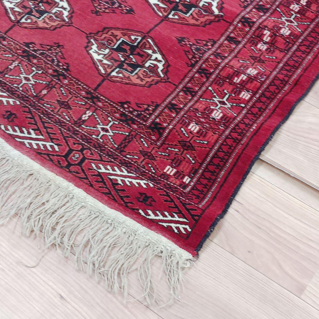 S242 トルクメン ヴィンテージ絨毯 ウール 手織り 155×115㎝