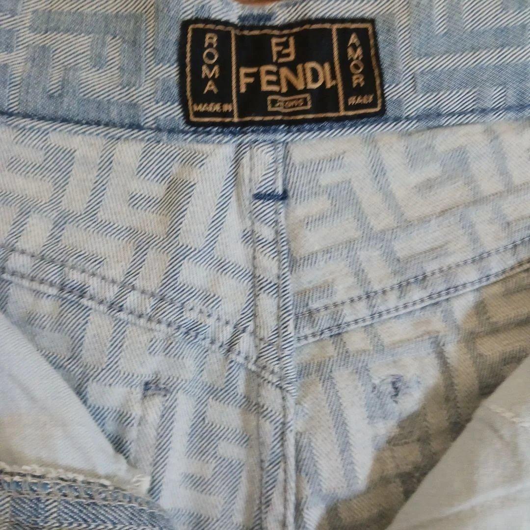 FENDI フェンディ デニム パンツ 　ズッカ柄　パンツ
