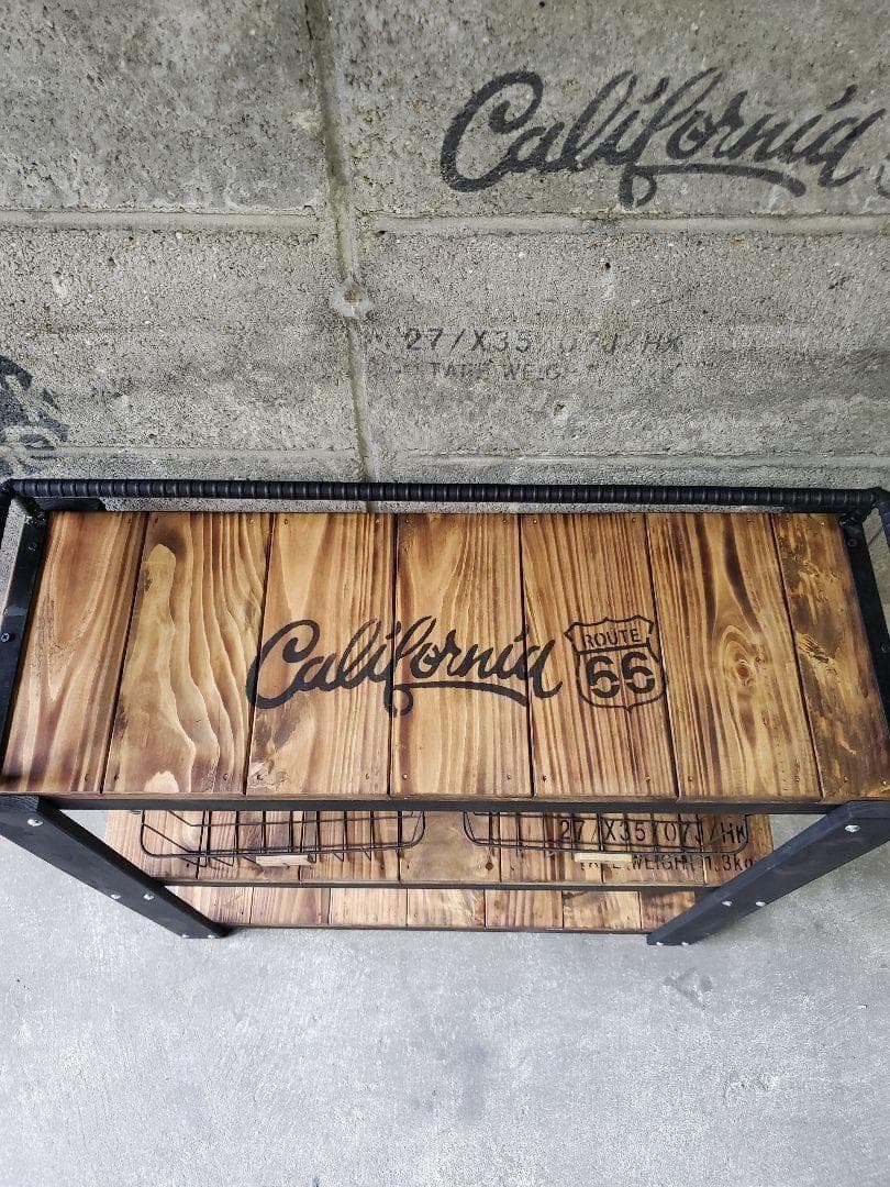 【かごつき】男前インテリア　棚　２台　植物　多肉植物　インダストリアル 1109