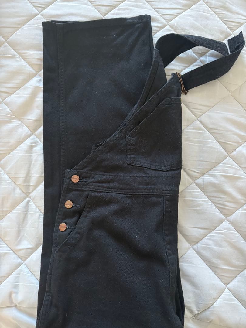 Wrangler ワンショルダーサロペット ブラック M