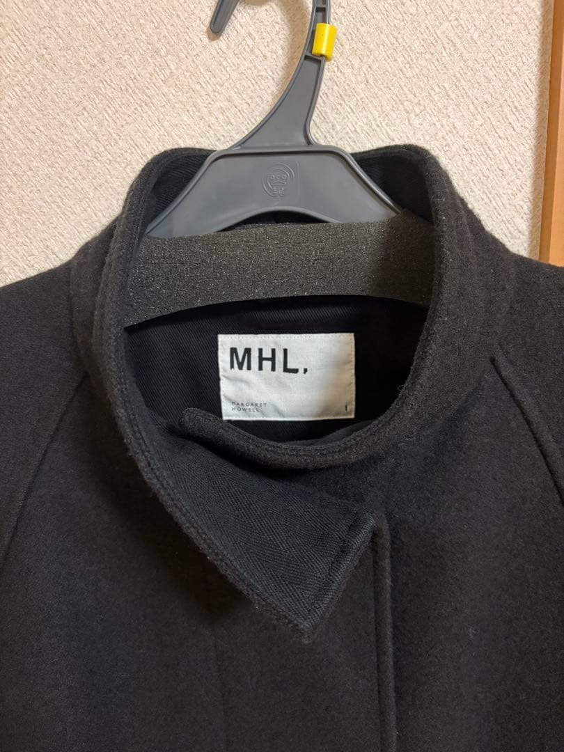 MHL ステンカラーコート　黒
