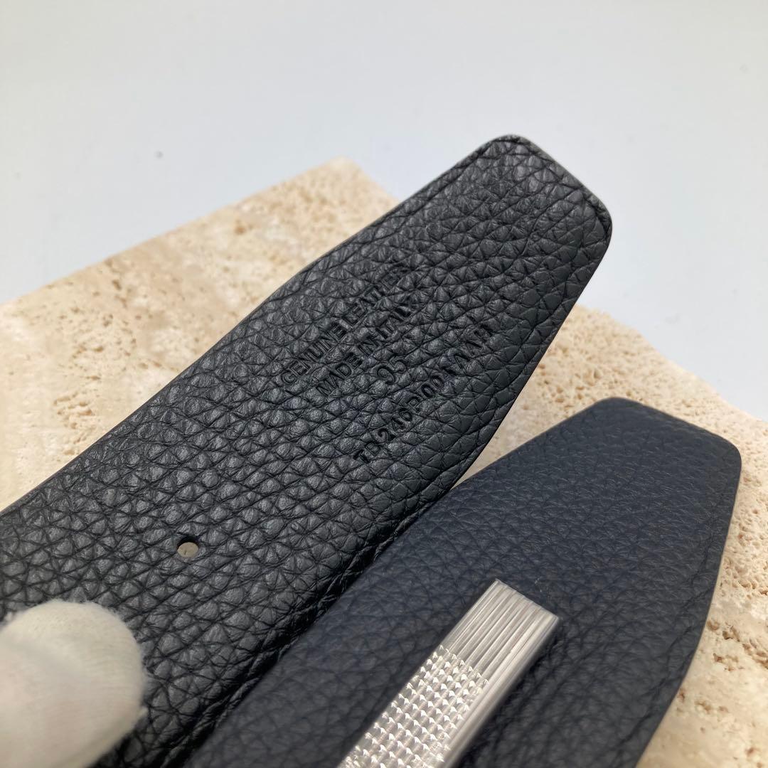 ！極美品！　トムフォード　ベルト　レザー　ブラック　シルバー　19A