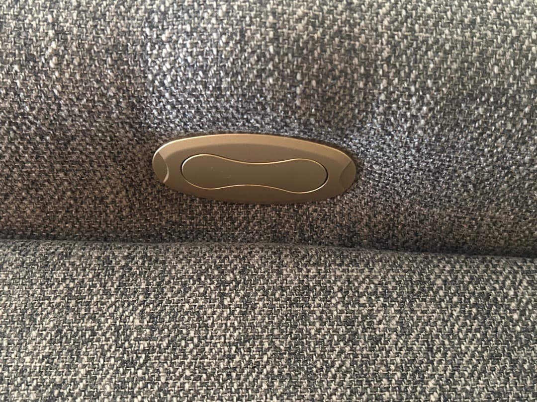 リクライニングファブリックソファ グレー