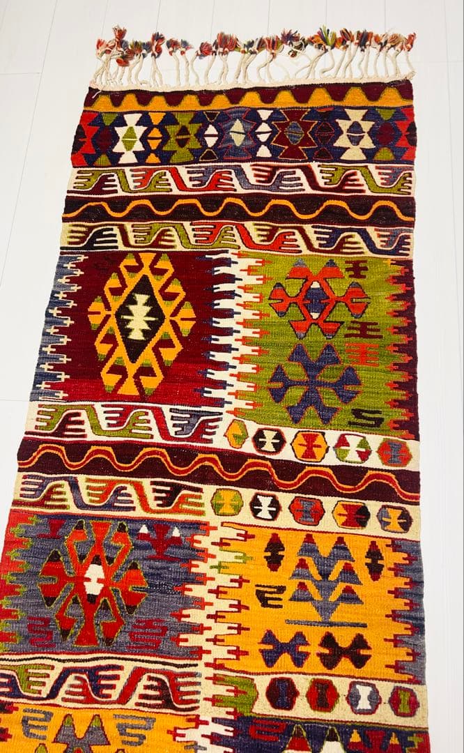 【期間限定値下げ】トルコ 手織りラグ ヴィンテージキリム/オールドキリム